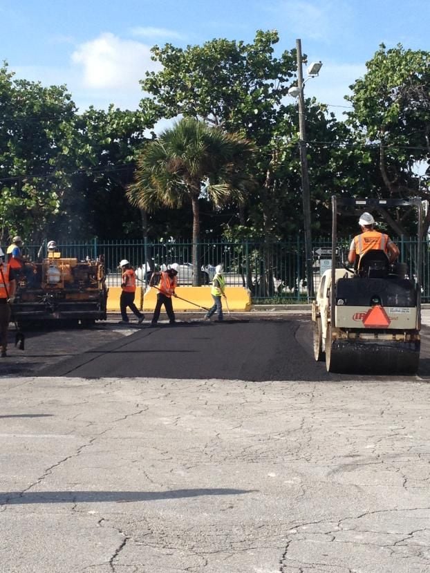 A recent asphalt paving job in the  area